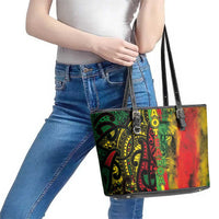 Aotearoa Reggae Leather Tote Bag Maori Reggae-One Love