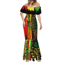 Aotearoa Reggae Mermaid Dress Maori Reggae-One Love