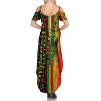 Aotearoa Reggae Summer Maxi Dress Maori Reggae-One Love LT03 - Polynesian Pride