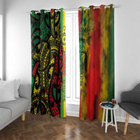 Aotearoa Reggae Window Curtain Maori Reggae-One Love LT03 With Grommets Reggae - Polynesian Pride