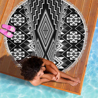 Aotearoa Tukutuku and Poutama Motif Classic Beach Blanket LT03 - Polynesian Pride