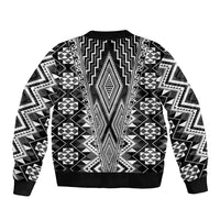 Aotearoa Tukutuku and Poutama Motif Classic Bomber Jacket