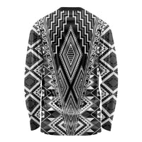 Aotearoa Tukutuku and Poutama Motif Classic Long Sleeve Shirt LT03 - Polynesian Pride