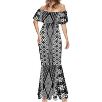 Aotearoa Tukutuku and Poutama Motif Classic Mermaid Dress