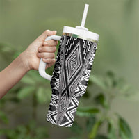 Aotearoa Tukutuku and Poutama Motif Classic Tumbler With Handle LT03 - Polynesian Pride