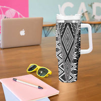 Aotearoa Tukutuku and Poutama Motif Classic Tumbler With Handle LT03 - Polynesian Pride