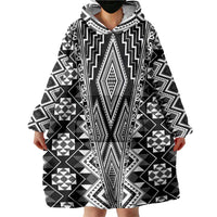 Aotearoa Tukutuku and Poutama Motif Classic Wearable Blanket Hoodie LT03 - Polynesian Pride