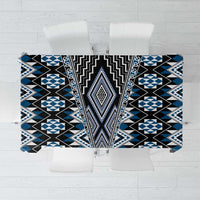 Blue Aotearoa Tukutuku and Poutama Motif Tablecloth LT03 Blue - Polynesian Pride