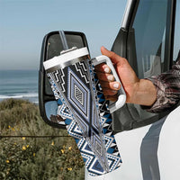 Blue Aotearoa Tukutuku and Poutama Motif Tumbler With Handle LT03 - Polynesian Pride
