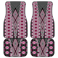 Pink Aotearoa Tukutuku and Poutama Motif Car Mats LT03 - Polynesian Pride