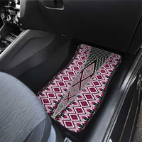 Pink Aotearoa Tukutuku and Poutama Motif Car Mats LT03 - Polynesian Pride