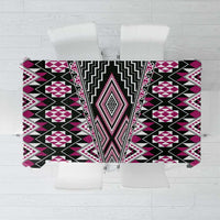 Pink Aotearoa Tukutuku and Poutama Motif Tablecloth LT03 Pink - Polynesian Pride