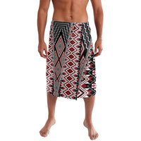 Red Aotearoa Tukutuku and Poutama Motif Lavalava LT03 Red - Polynesian Pride