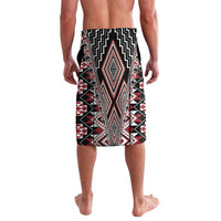 Red Aotearoa Tukutuku and Poutama Motif Lavalava LT03 - Polynesian Pride