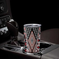 Red Aotearoa Tukutuku and Poutama Motif Tumbler Cup LT03 - Polynesian Pride