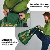 Custom Cook Islands Rugby League Grocery Bag Tatau Tribal Pattern-Special Edition Green Color