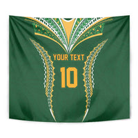 Custom Cook Islands Rugby League Tapestry Tatau Tribal Pattern-Special Edition Green Color