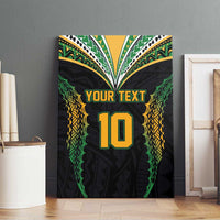 Custom Cook Islands Rugby League Canvas Wall Art Tatau Tribal Pattern-Special Edition Black Color