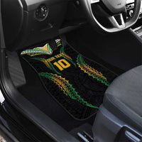 Custom Cook Islands Rugby League Car Mats Tatau Tribal Pattern-Special Edition Black Color