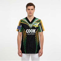 Custom Cook Islands Rugby League Scrub Top Tatau Tribal Pattern-Special Edition Black Color - Polynesian Pride