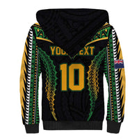 Custom Cook Islands Rugby League Sherpa Hoodie Tatau Tribal Pattern-Special Edition Black Color
