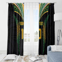 Custom Cook Islands Rugby League Window Curtain Tatau Tribal Pattern-Special Edition Black Color