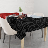 Custom Tonga and New Zealand Rugby Tablecloth Maori Mix Ngatu Pattern