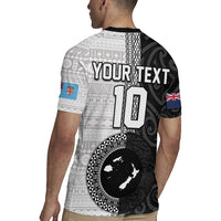 Custom Fiji and New Zealand Rugby Rugby Jersey Tapa Mix Maori Pattern