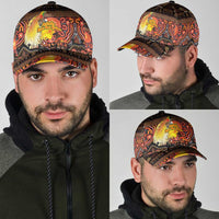Australia and Papua New Guinea Together Classic Cap Kangaroo Aboriginal Art and Bird-of-paradise with Oro Tribal Motifs - Polynesian Pride