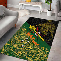Chimpu Province Papua New Guinea Area Rug Bird-of-paradise Art Tattoo and Melanesian Motifs - Polynesian Pride