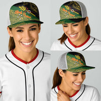 Chimpu Province Papua New Guinea Baseball Net Cap Bird-of-paradise Art Tattoo and Melanesian Motifs - Polynesian Pride