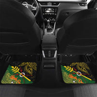 Personalized Chimpu Province Papua New Guinea Car Mats Bird-of-paradise Art Tattoo and Melanesian Motifs - Polynesian Pride