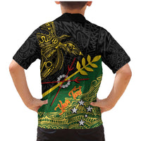 Personalized Chimpu Province Papua New Guinea Family Matching Mermaid Dress and Hawaiian Shirt Bird-of-paradise Art Tattoo and Melanesian Motifs - Polynesian Pride