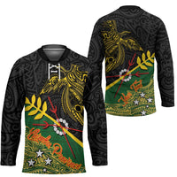 Personalized Chimpu Province Papua New Guinea Hockey Jersey Bird-of-paradise Art Tattoo and Melanesian Motifs - Polynesian Pride