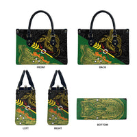 Chimpu Province Papua New Guinea Leather Bag Bird-of-paradise Art Tattoo and Melanesian Motifs - Polynesian Pride