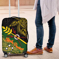 Chimpu Province Papua New Guinea Luggage Cover Bird-of-paradise Art Tattoo and Melanesian Motifs - Polynesian Pride