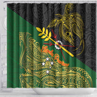 Chimpu Province Papua New Guinea Shower Curtain Bird-of-paradise Art Tattoo and Melanesian Motifs - Polynesian Pride