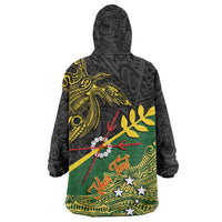 Personalized Chimpu Province Papua New Guinea Wearable Blanket Hoodie Bird-of-paradise Art Tattoo and Melanesian Motifs - Polynesian Pride