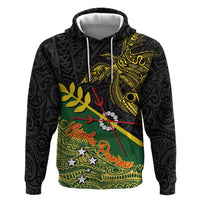 Personalized Chimpu Province Papua New Guinea Zip Hoodie Bird-of-paradise Art Tattoo and Melanesian Motifs - Polynesian Pride