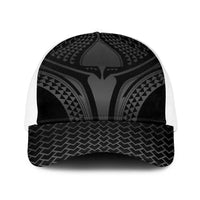 Hawaiian Kakau Art Tattoos Aquaman Style Baseball Net Cap Special Edition LT03 One Size White Black - Polynesian Pride