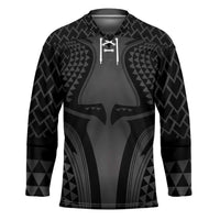 Hawaiian Kakau Art Tattoos Aquaman Style Hockey Jersey Special Edition LT03 Unisex Black - Polynesian Pride