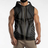 Hawaiian Kakau Art Tattoos Aquaman Style Sleeveless Zip Hoodie Special Edition - Polynesian Pride