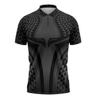 Hawaiian Kakau Art Tattoos Aquaman Style Zipper Polo Shirt Special Edition - Polynesian Pride