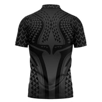 Hawaiian Kakau Art Tattoos Aquaman Style Zipper Polo Shirt Special Edition - Polynesian Pride