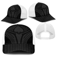 Hawaiian Kakau Art Tattoos Aquaman Style Baseball Net Cap Black Version LT03 - Polynesian Pride