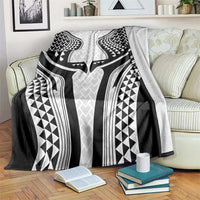 Hawaiian Kakau Art Tattoos Aquaman Style Blanket White Version - Polynesian Pride