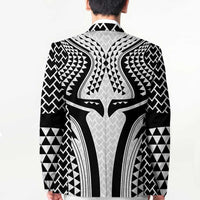 Hawaiian Kakau Art Tattoos Aquaman Style Blazer White Version - Polynesian Pride