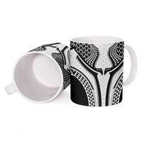 Hawaiian Kakau Art Tattoos Aquaman Style Ceramic Mug White Version - Polynesian Pride