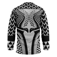 Hawaiian Kakau Art Tattoos Aquaman Style Hockey Jersey White Version LT03 - Polynesian Pride