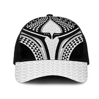Hawaiian Kakau Art Tattoos Aquaman Style Mesh Trucker Cap White Version LT03 One Size Black White - Polynesian Pride